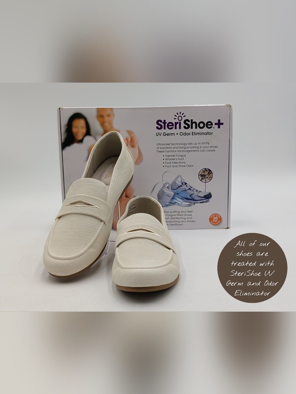 Kensie Womens Sz 10 EU 41 Yelena Canvas Penny Loafer Flat Slip-On Cream Shoe - Picture 11 of 17